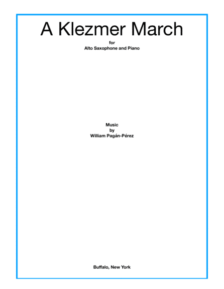 A Klezmer March for Alto Sax and Piano