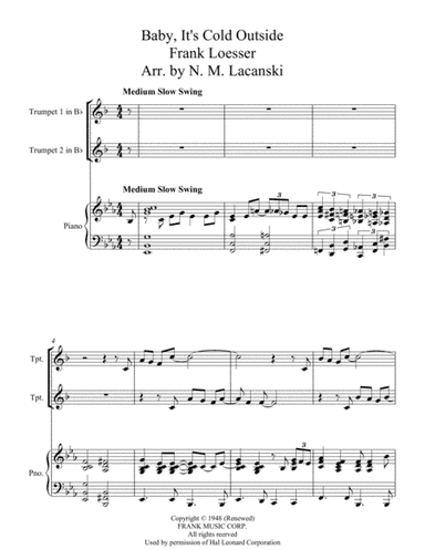 Baby, It's Cold Outside (arr. Nick Lacanski)