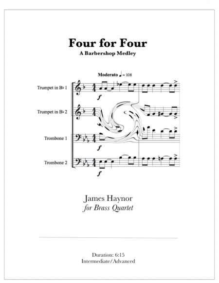 Four for Four - A Barbershop Medley for Brass Quartet (arr. James Haynor)