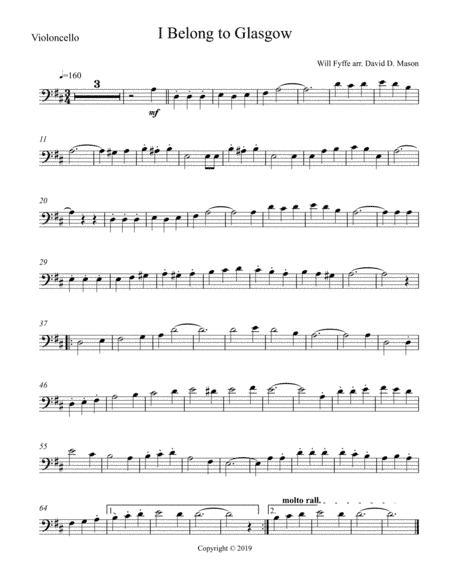 I Belong to Glasgow (arr. David D. Mason)