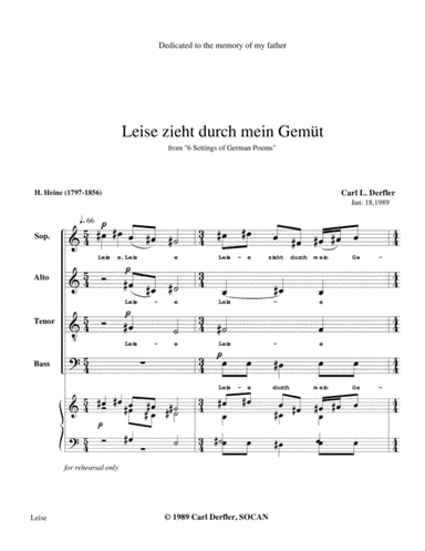 Leise Zieht Durch Mein Gemüt
