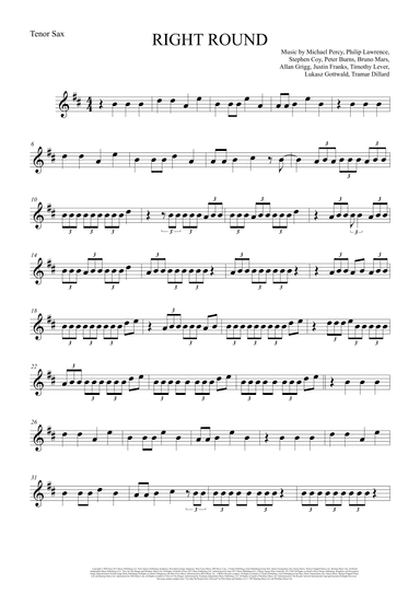 Right Round (arr. The Sheet Music Library)
