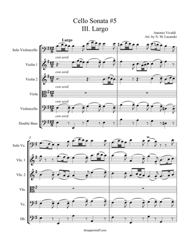 Cello Sonata RV 40 Movement 3 (arr. Nick Lacanski)