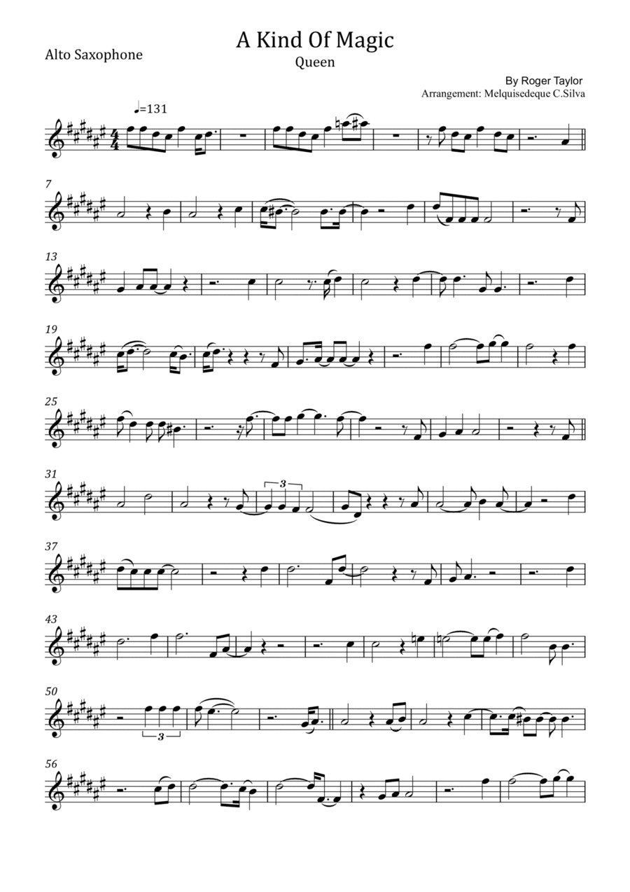 A Kind Of Magic (arr. Melquisedeque C.Silva)
