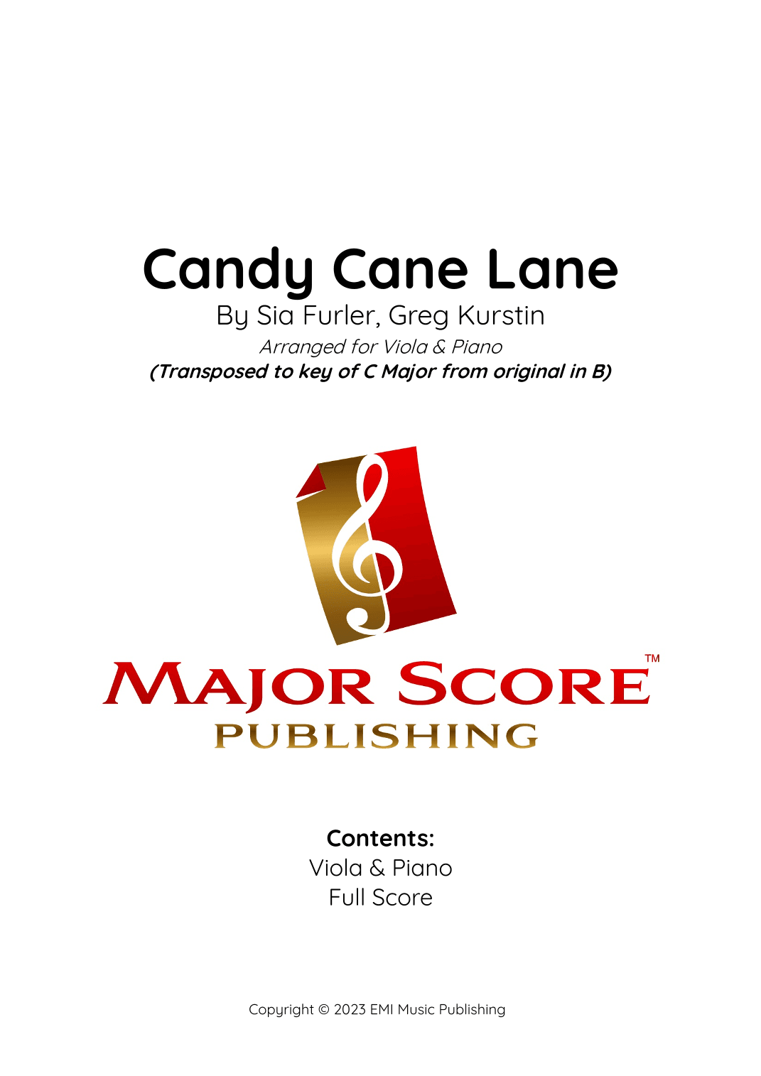 Candy Cane Lane (arr. MAJOR SCORE PUBLISHING TM.)