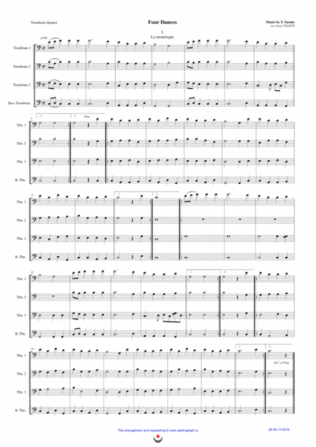 La Mourisque, Pavane, Saltarello, Rondo (SUSATO) (arr. Josef STASTNY)