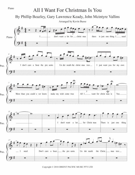 All I Want For Christmas Is You (arr. Kevin Busse)