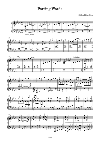 Parting Words (arr. Charles Martin)