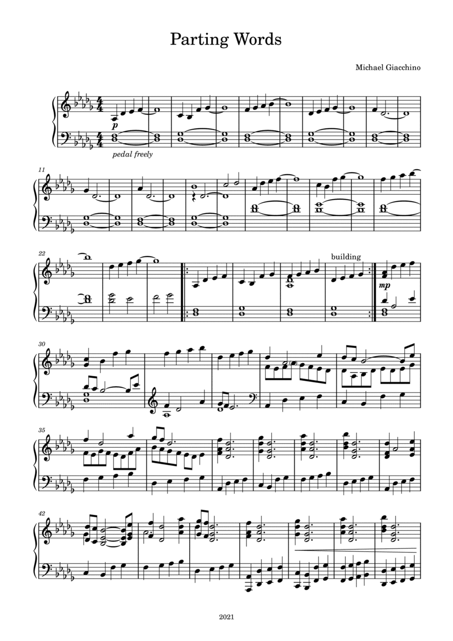 Parting Words (arr. Charles Martin)