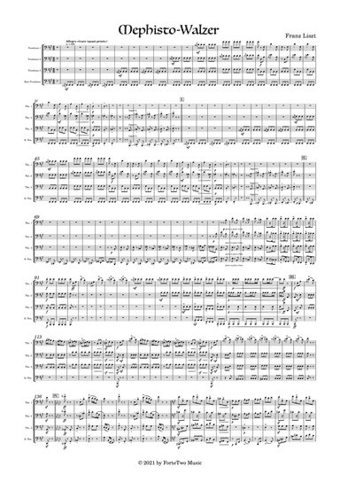 Liszt - Mephisto Waltz No. 1 for Trombone Quartet (arr. ForteTwo)