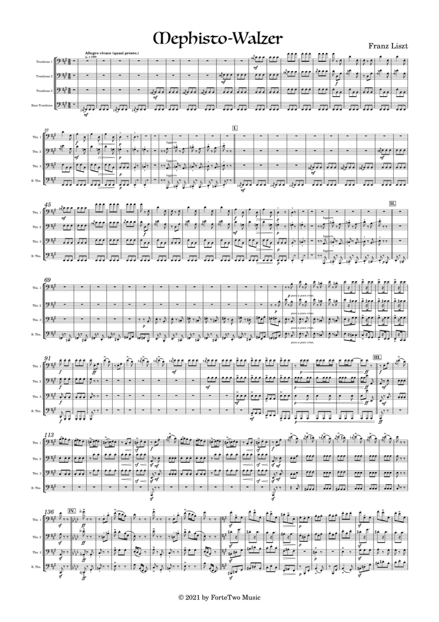 Liszt - Mephisto Waltz No. 1 for Trombone Quartet (arr. ForteTwo)
