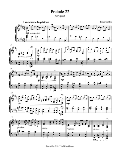 Prelude 22 in B Minor Phrygian