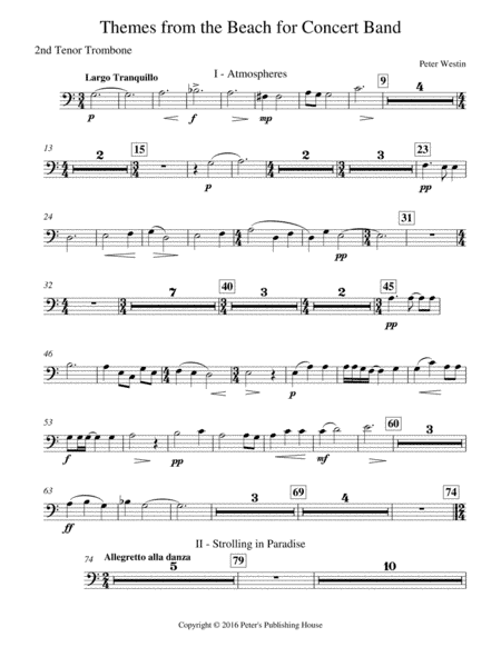 Themes from the Beach 2nd Tenor Trombone