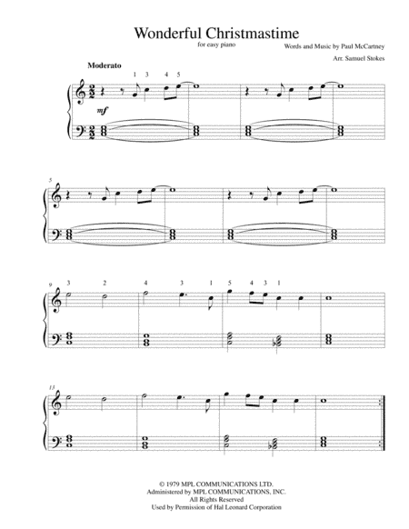 Wonderful Christmastime (arr. Samuel Stokes)