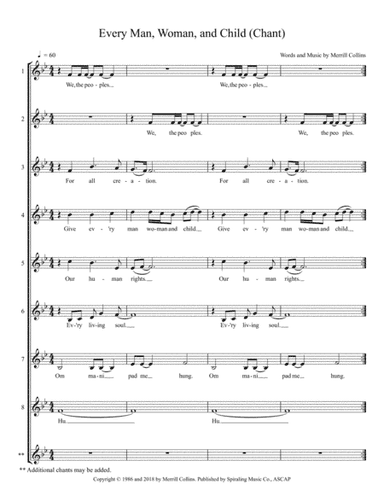 Every Man, Woman, and Child - Chant Version - Bb Major