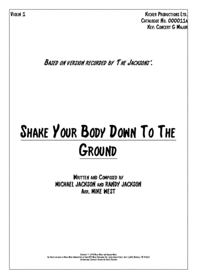 Shake Your Body Down To The Ground (arr. Mike West)