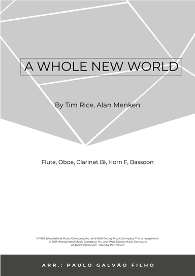 A Whole New World (arr. Paulo Galvão Filho)