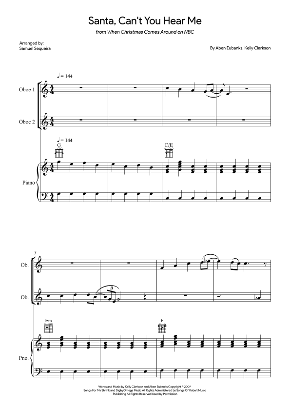 Santa Can't You Hear Me (arr. Samuel Sequeira)