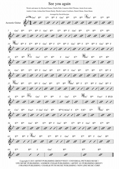 See You Again (arr. David Kocijan)