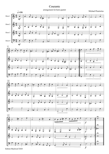 Courante (arr. Edition Maulwurf)