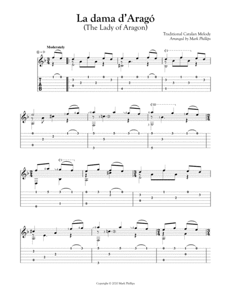 La dama d’Aragó (The Lady of Aragon) (arr. Mark Phillips)