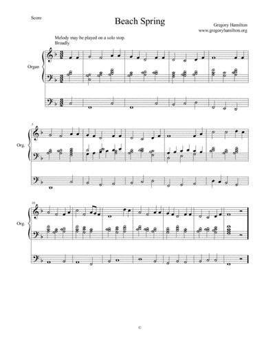 Beach Spring - There's a Wideness in God's Mercy - Alternative Harmonization