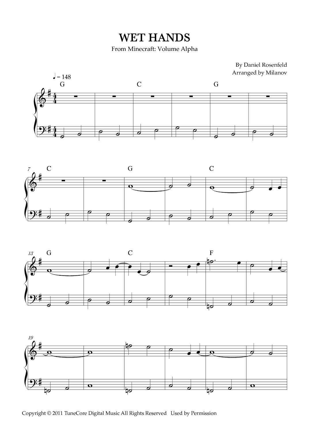 Wet Hands (arr. Milanov)