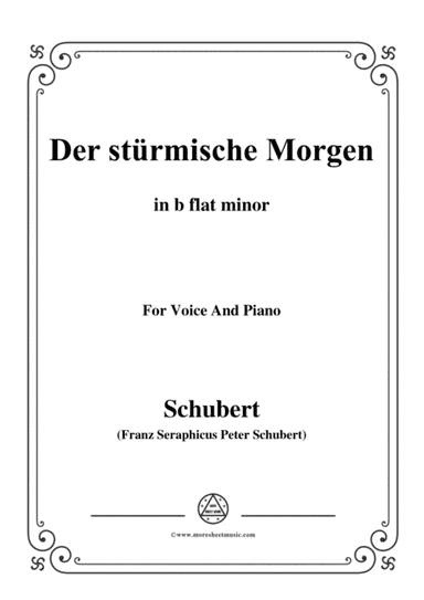 Schubert-Der stürmische Morgen,from 'Winterreise',Op.89(D.911) No.18,in b flat minor,for Voice&Piano (arr. MSM)
