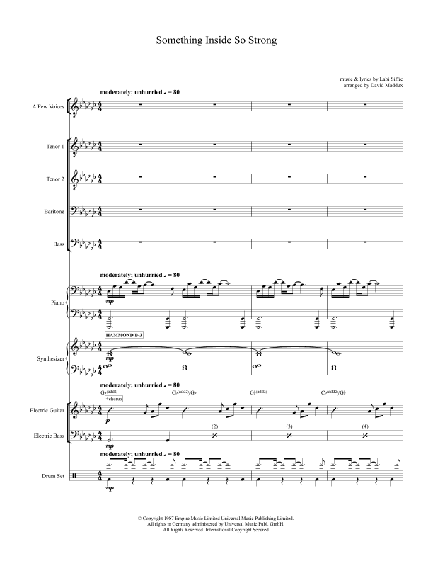 (something Inside) So Strong (arr. David Maddux)