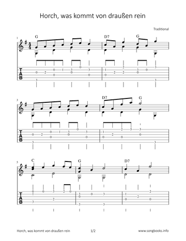 Horch, was kommt von draußen rein (arr. Bettina Schipp)