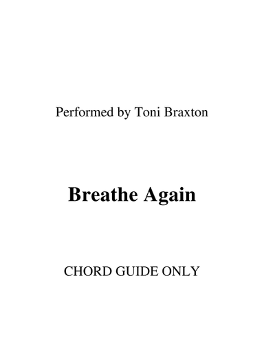 Breathe Again (arr. RWM)