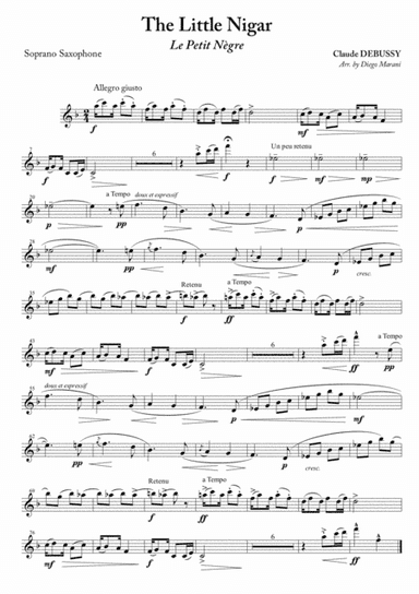 The Little Nigar for Saxophone Quartet (arr. Diego Marani)