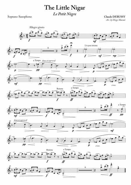 The Little Nigar for Saxophone Quartet (arr. Diego Marani)