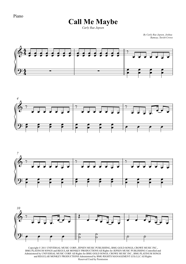 Call Me Maybe (arr. Wesley S. SIlva)