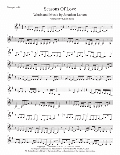 Seasons Of Love (arr. Kevin Busse)