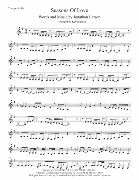 Seasons Of Love (arr. Kevin Busse)