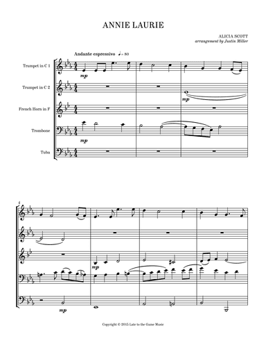 Annie Laurie (arr. Justin Miller)