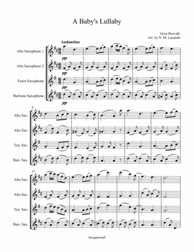 A Baby's Lullaby (arr. Nick Lacanski)
