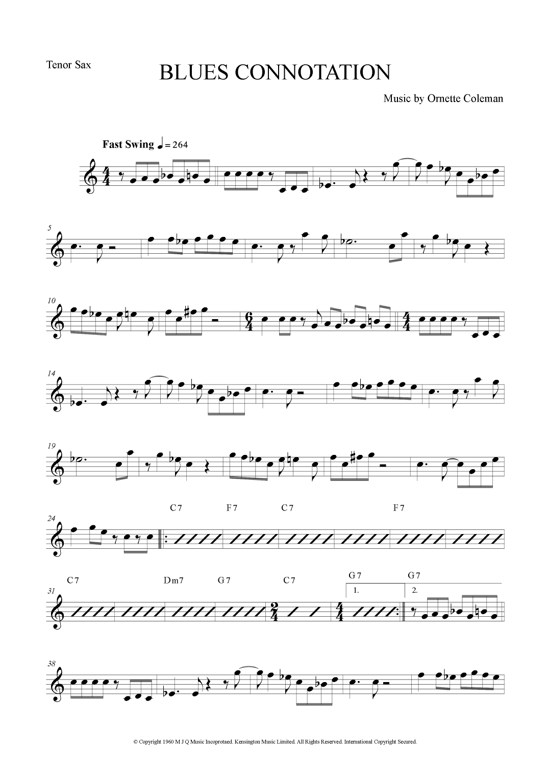 Blues Connotation (arr. The Sheet Music Library)