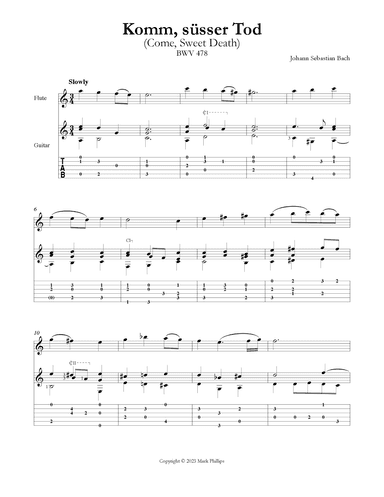 Komm, süsser Tod (Come, Sweet Death) (arr. Mark Phillips)