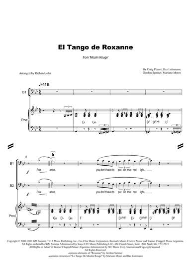 El Tango De Roxanne (arr. Richard John)