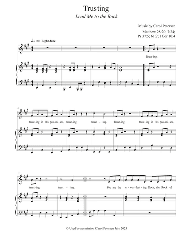 Trusting (Lead Me to the Rock)