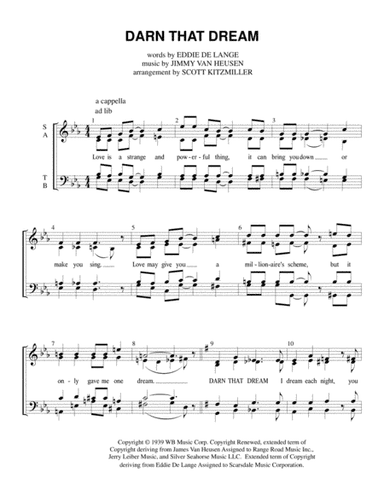 Darn That Dream (arr. Scott Kitzmiller)