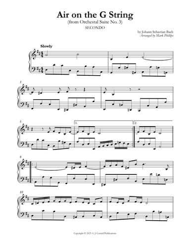 Air on the G String (from Orchestral Suite No. 3) (arr. Mark Phillips)