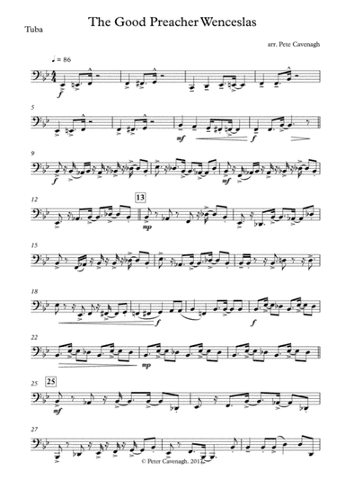 The Good Preacher Wenceslas for Brass Quintet 2017 Holiday Contest Entry (arr. Peter Cavenagh)