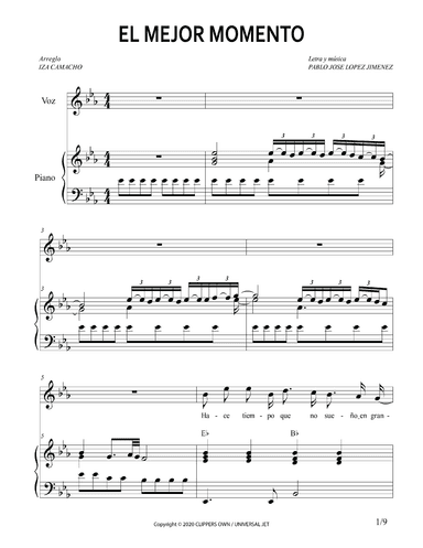 El Mejor Momento (arr. Iza Camacho F.)