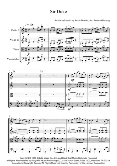 Sir Duke (arr. Samara Ginsberg)