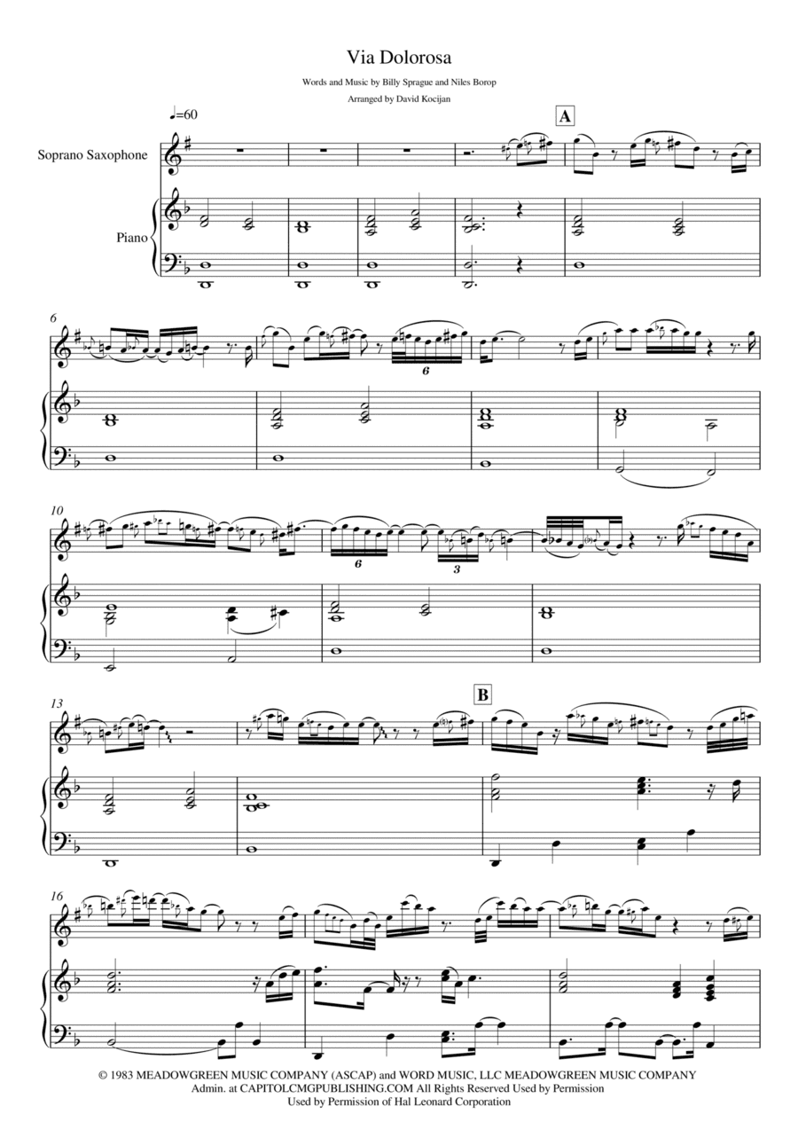 Via Dolorosa (arr. David Kocijan)