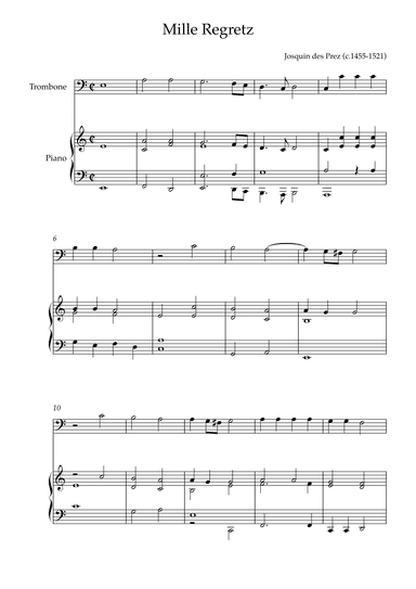 Mille Regretz (arr. Karen Gueiros)