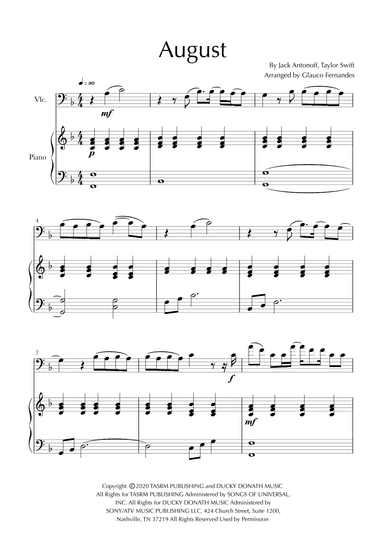 August (arr. Glauco Fernandes)